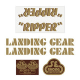 SE Racing - 80'S Ripper decal set in gold with brown shadow - Old school bmx - Bmx Products AU