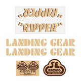 SE Racing - 80'S Ripper decal set in tan with brown shadow - Old school bmx - Bmx Products AU