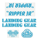 SE Racing - 80'S Ripper JR decal set in baby blue - Old school bmx - Bmx Products AU