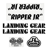 SE Racing - 80'S Ripper JR decal set in black - Old school bmx - Bmx Products AU