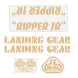 SE Racing - 80'S Ripper JR decal set in tan - Old school bmx - Bmx Products AU