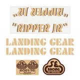 SE Racing - 80'S Ripper JR decal set in tan with brown drop shadow - Old school bmx - Bmx Products AU