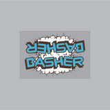SE Racing - Basher CLOUD Downtube decal in baby blue with brown shadow - Old school bmx - Bmx Products AU