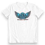 SE Racing - "We make it happen" on White - Old school bmx Mens T-Shirt - Bmx Products AU