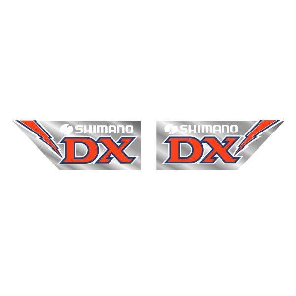 Shimano - DX Components - Chrome decal set - old school bmx - Bmx Products AU