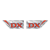 Shimano - DX Components - Chrome decal set - old school bmx - Bmx Products AU
