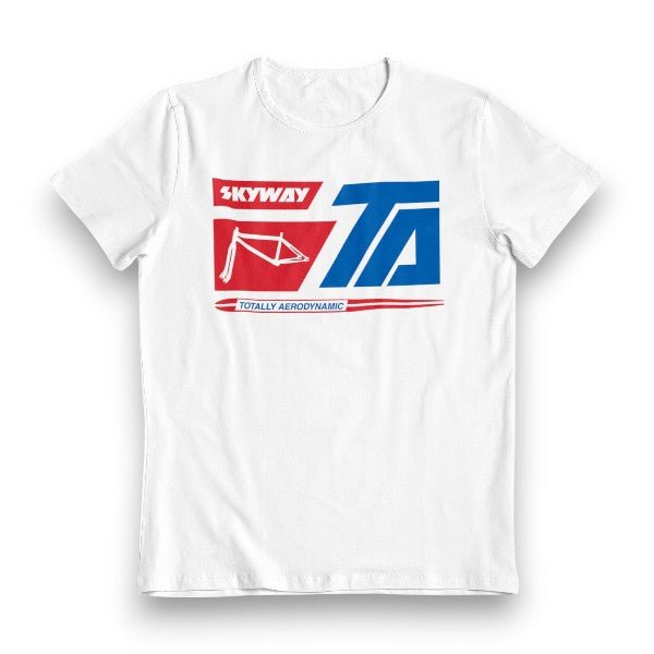 Skyway - TA logo with BIKE on White T-Shirt - old school bmx - Bmx Products AU
