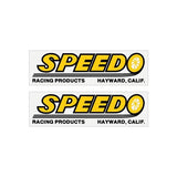 SPEEDO - Solid yellow bmx fork decals - old school bmx - Bmx Products AU