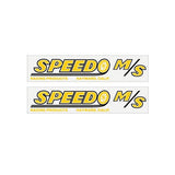 SPEEDO - Solid yellow MS bmx fork decals - old school bmx - Bmx Products AU