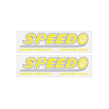 SPEEDO - Yellow WITH Silver bmx fork decals - old school bmx - Bmx Products AU
