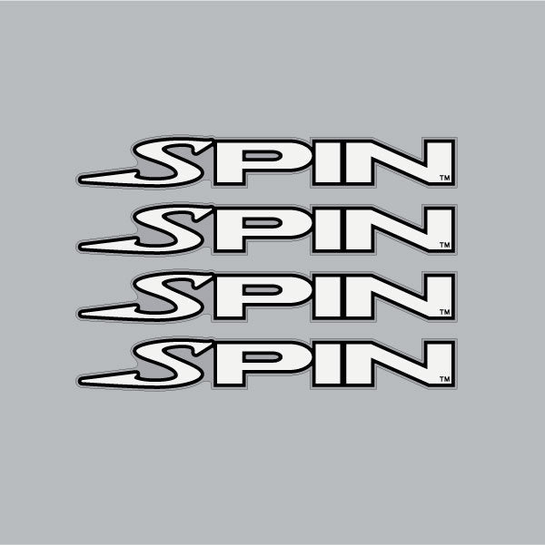Spin Wheels - Rim - White decal set - old schol bmx - Bmx Products AU