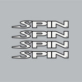 Spin Wheels - Rim - White decal set - old schol bmx - Bmx Products AU