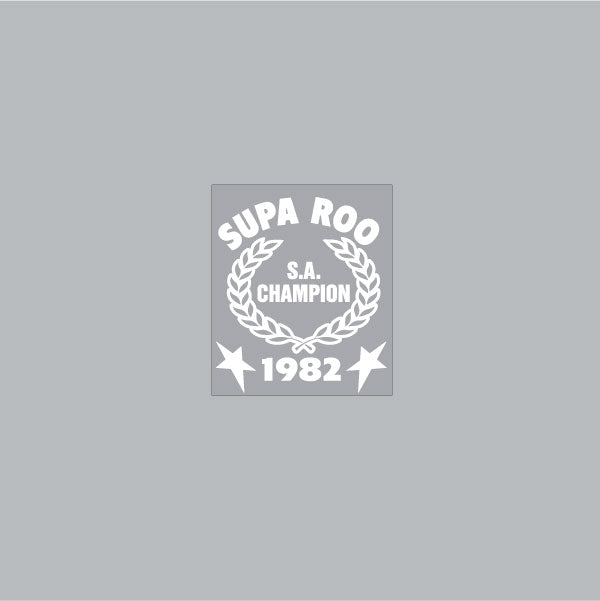 Suparoo - SA Champion Top tube white decal - old school bmx - Bmx Products AU