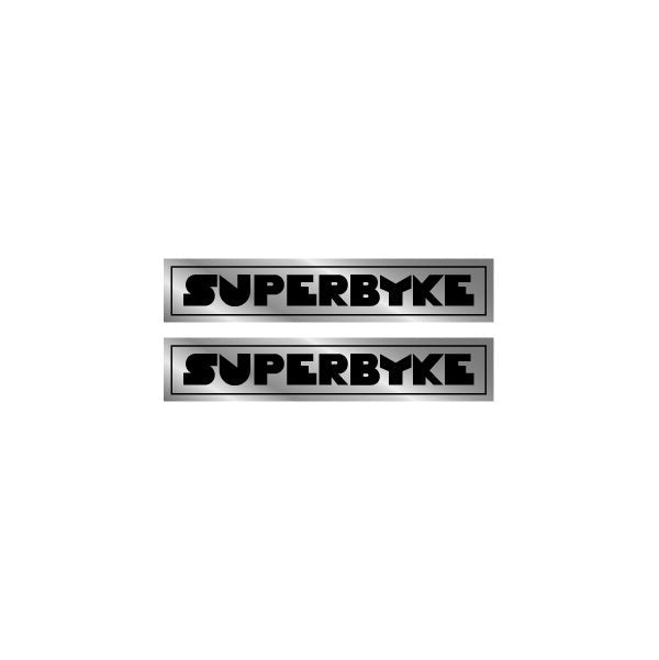 Superbyke - Chrome frame decals - old school bmx - Bmx Products AU