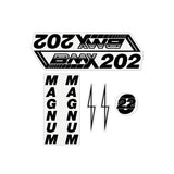 SuperSport - Magnum BMX 202 Black decal set - old school bmx - Bmx Products AU