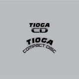 Tioga - CD Compact Disc Sprocket decal - Black on clear - Bmx Products AU