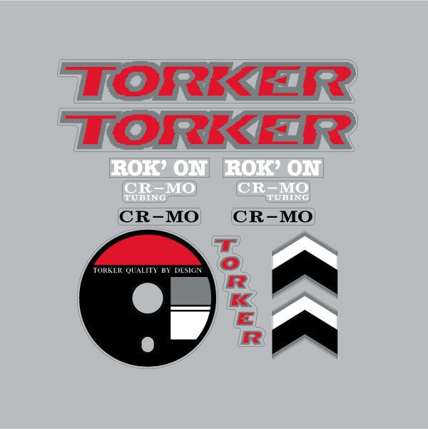 Torker - 1988 Rok' On Freestyle decal set for Red frame - old school bmx - Bmx Products AU