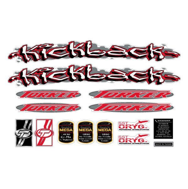 Torker - 1998 Kickback decal set - old school bmx - Bmx Products AU