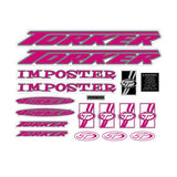 Torker - Imposter decal set - MAGENTA - Bmx Products AU