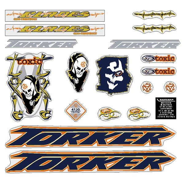 Torker - Toxic decal set - old school bmx - Bmx Products AU