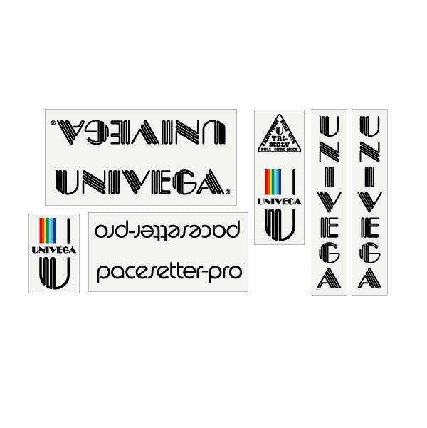 Univega - Pacesetter Pro clear decal set - old school bmx - Bmx Products AU