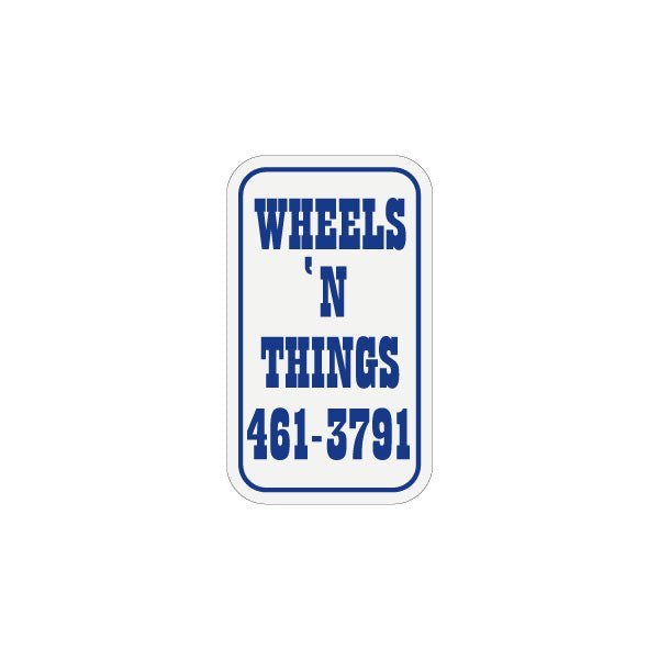 Wheels 'N Things - Blue seat tube decal - old school bmx - Bmx Products AU
