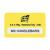 A&A - bar decal - yellow - Old School BMX - Bmx Products AU