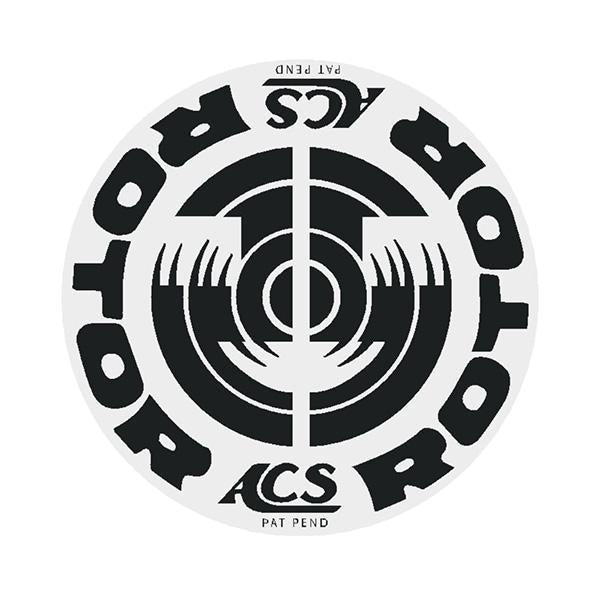 ACS - 55 ROTOR Slant stem decal - BLACK - Old school bmx - Bmx Products AU