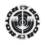 ACS - 55 ROTOR Slant stem decal - BLACK - Old school bmx - Bmx Products AU