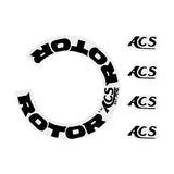 ACS - ROTOR decal - BLACK - Old school bmx - Bmx Products AU