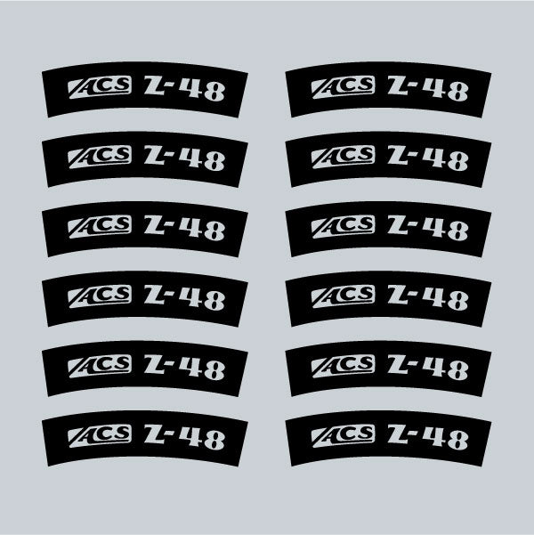 ACS - Z48 Rim sidewall STENCIL decals - Old school bmx - Bmx Products AU