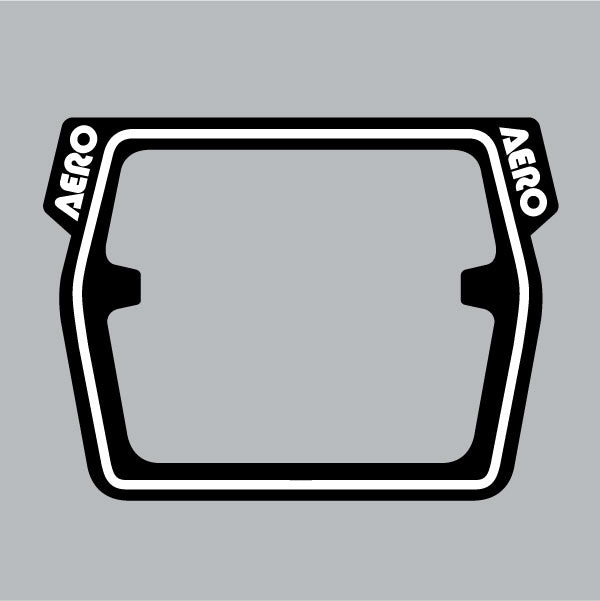 AERO - Mesh Raceplate DECAL ONLY - BLACK - old school bmx - Bmx Products AU