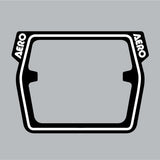 AERO - Mesh Raceplate DECAL ONLY - BLACK - old school bmx - Bmx Products AU