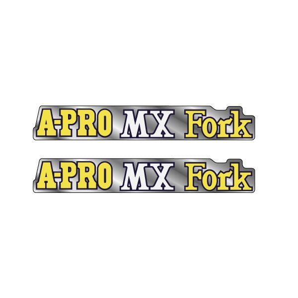 Akisu - A - PRO White MX Fork decals - Old School BMX - Bmx Products AU