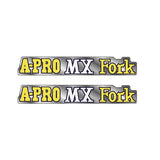 Akisu - A - PRO White MX Fork decals - Old School BMX - Bmx Products AU