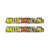 Akisu - MX Orange cromo Fork decals - Old School BMX - Bmx Products AU