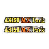 Akisu - MX Orange Fork decals - Old School BMX - Bmx Products AU