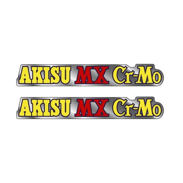 Akisu - MX Red cromo Fork decals - Old School BMX - Bmx Products AU