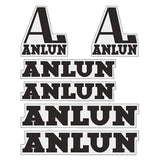 Anlun - Black on clear decal set - Old school bmx - Bmx Products AU