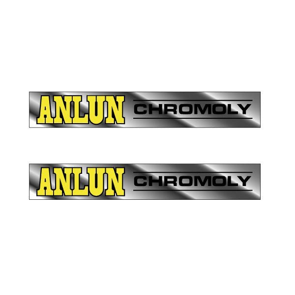 Anlun - Crank decal set Chrome - Old school bmx - Bmx Products AU