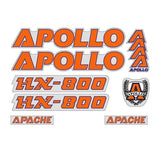 Apollo - Apache - Orange decal set - Old school bmx - Bmx Products AU
