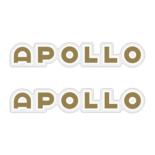 Apollo - Down tube decals gold with white outline - old school bmx - Bmx Products AU