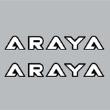 ARAYA - LETTERS - Custom - Reversed BLACK rim decals - Old school bmx - Bmx Products AU