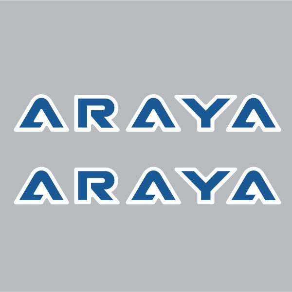 ARAYA - LETTERS - Factory correct - BLUE rim decals - Old school bmx - Bmx Products AU