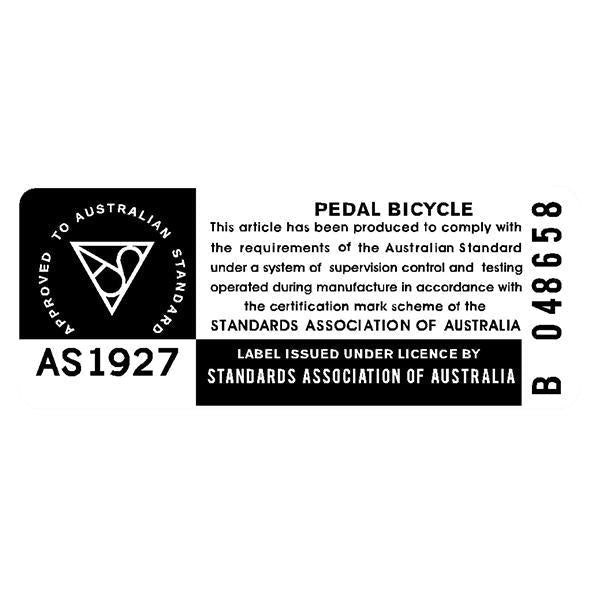 AS1927 decal - BLACK - old school bmx - Bmx Products AU