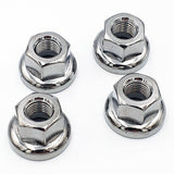 Axle NUT SET - Chrome swivel nuts in 3/8" x 24T (set of 4) - old school bmx - Bmx Products AU