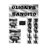 Bandito - Black on Chrome decal set - old school bmx - Bmx Products AU