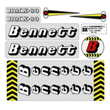 Bennett - BMX - 80 WHITE - CLEAR decal set - old school bmx - Bmx Products AU