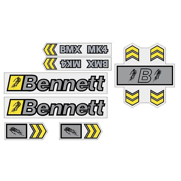 Bennett - MK4 decal set - old school bmx - Bmx Products AU