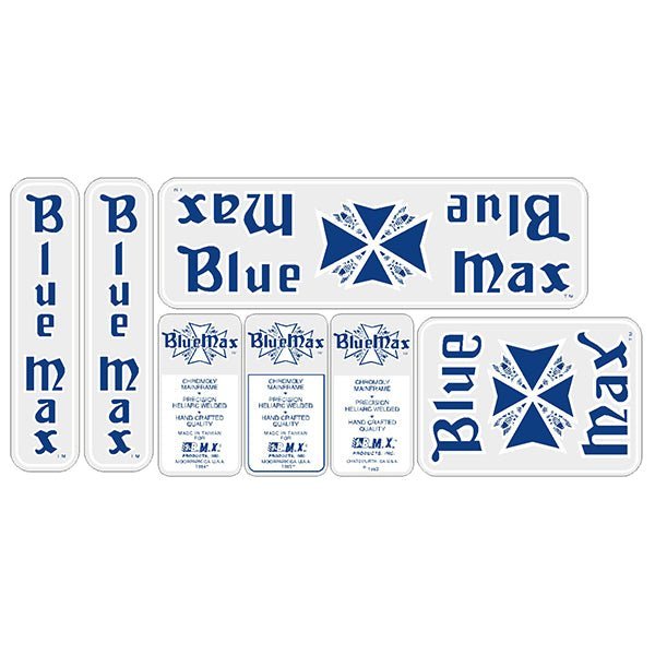 BlueMax - 1983 - 1984 - 1985 Decal set - Old school bmx - Bmx Products AU